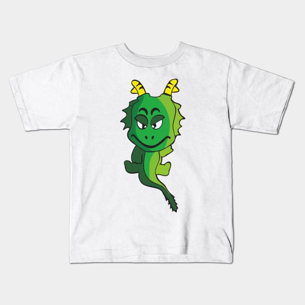 Cute Dragon Boy Kids T-Shirt by imdesign